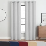 Eclipse Andover Solid Tripleweave Grommet Curtains (2 Panels) 42 X 84 - White Open. Price: $32.33.