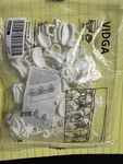 Pack Of 24 - Ikea Vidga Glider With Hook Plastic Curtain Hardware 204.830.02 New. Price: $20.00.