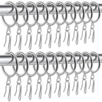 Hotop 60 Pieces 1.65 Metal Drapery Curtain Rings Inch, Matt Silver New. Price: $42.46.