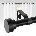 Modern Matte Black Curtain Rod Adjustable 66-120 Inches Telescopic & Heav... New. Price: $25.04.