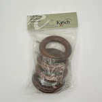 Kirsch Wood Trends 2" Ribbed Rings 5502EG085 Walnut Use With Pole Set Of 4 New. Price: $14.99.