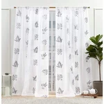 Nicole Miller New York Mabel Sheer Rod Pocket Curtain Panels 54"X108" Set Of 2. Price: $35.99.