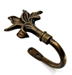 Umbra Orchid Curtain Holdback Single Tie Aged Brass Floral Drapery Hardware Used. Price: $20.00.