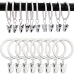 100 Pack White Curtain Rings With Clips, Hooks Hangers For... New. Price: $36.32.