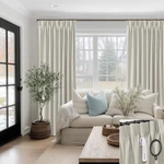 Shineland 102 Inch Long Oatmeal Colored Blackout Curtains, Neutral Greige Ref... New. Price: $134.09.