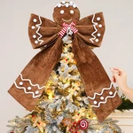 20 28 Extra Large Christmas Gingerbread Bow Tree Topper Wreath Brown Velvet... New. Price: $49.12.