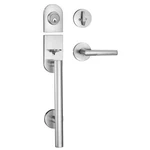 Berlin Modisch Front Door Handle & Deadbolt Lock Set Satin Nickel Heavy Duty Open. Price: $54.99.