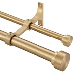Kemmie Heavy Duty Double Curtain Rod, 36-72" Telescoping, Warm Gold Metal New. Price: $74.45.