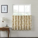 Tiers Dorset Gold Floral Farmhouse L36XW36 Of 2 Window Curtain Vhc Brands New. Price: $48.95.