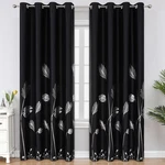 Estelar Textiler Blackout Curtains 108 Inches Length Silver Palm Patter... New. Price: $65.05.