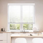 Cordless Faux Wood Blind 70 60 White 2 Slats Dez Furnishings New. Price: $209.99.