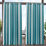 Exclusive Home Canopy Stripe Indoor/outdoor Grommet Top Curtain Panel, 54"X108", New. Price: $22.52.