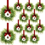 Suncalla 12 Christmas Kitchen Cabinet Wreaths With Velvet Ribbon Bell Mini Ch... New. Price: $77.65.