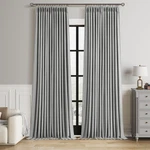Aersas Dark Grey Pinch Pleated Linen 100 Blackout Curtains For Men Bedroom New. Price: $112.04.