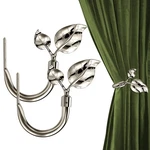 Leaf Shaped Curtain Holdbacks 2PCS, Handmade Metal Side Holders For W... New. Price: $25.72.