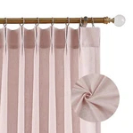 95 Inches Pink Pinch Pleated Semi Sheer Curtains Linen Blend Light Filtering ... New. Price: $99.88.