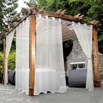 Sheer Outdoor Curtains For Patio Waterproof - 2 Panels Grommet Indoor Voile New. Price: $32.13.