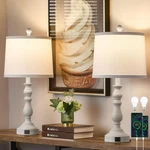 23'' Farmhouse Table Lamps For Living Room Of With Usb C+a Ports, Retro... New. Price: $60.97.