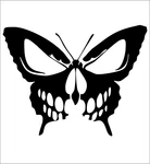 Butterfly Skull Large Novelty Vinyl Sticker Car Van Lorry Window Decal Bonnet New. Price: $21.40.