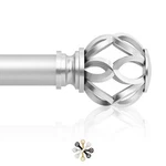 Silver Decorative Farmhouse Curtain RODS:66-120INCH Adjustable Heavy Duty Sin... New. Price: $46.37.