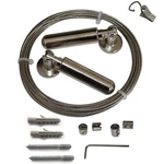 Wall Mount Curtain Wire Rod Set For Art Display With 24 Metal Clips, 5 Meters... New. Price: $21.16.