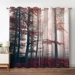 Jekeno Fall Tree Forest Blackout Curtains Autumn Orange Leaves Mystic Fo... New. Price: $63.30.