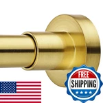 Eboatop Gold Shower Curtain Rod Drill Non-slip Spring Tension Fo New. Price: $43.66.