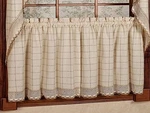 Sweet Home Collection Adirondack Cotton Kitchen Window Curtains Pair, 24" Tier, New. Price: $18.90.