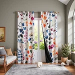 Floral 100% Blackout Curtains 84 Inch Long 2 Panels Set Grommet Botanical Flo... New. Price: $72.24.