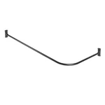 Utopia Alley Rustproof Wall Mounted L-shaped Shower Curtain Rod 68"X28" Black New. Price: $33.99.