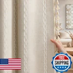 Xoguibo Boho Blackout Curtains 2 Panels 84 Inch For Living Bedroom, Beige New. Price: $80.51.