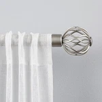 Curtains ER1012-01 66120 Ogee 1" Rod And Finial Set 66"-120" Matte Si... New. Price: $35.74.