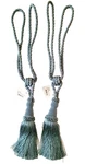 Versailles Blue Chelsea Tie Back 24 Woven Draper Tassels Curtain Set Of New. Price: $12.99.