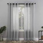 Emily Sheer Voile Grommet Curtain Panel, 59" X 108", Silver Gray New. Price: $41.01.