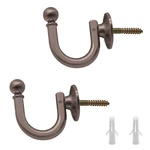 Rierdge 2 Pack Curtain Tiebacks Hook, Antique Bronze Drapery Holdback Wall Mount New. Price: $14.75.