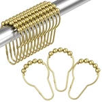 Shower Curtain Hooks 12 Pcs Stainless Steel Polished Golden Rust Proof Amazer New. Price: $20.00.