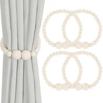Klogtsind Magnetic Curtain Tiebacks, 4 Pack Holdbacks For Wood Color New. Price: $27.99.