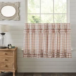 Annie Buffalo Portabella Ruffled Check Tier Set 36X36 Country Curtains Cottage New. Price: $35.95.