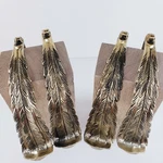 Kirsch Feather Shaped Curtain Pull Backs Plastic Wall Mount Antiqued Gold Vtg. Price: $30.00.