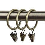 10 Count Curtain Rings With Clip 13/8INCH Antique Brass New. Price: $23.10.