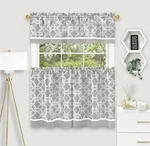 Achim Arlington Tier & Valance Curtain Set 58X24 Grey Open. Price: $12.99.
