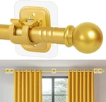 Curtain Rods No Drilling For Windows To 84-96 48" 84", Gold New. Price: $24.64.