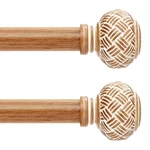 2 Pack Boho Curtain Rods For Windows 48 To 84 Inches, Decorative 1'' Diameter... New. Price: $63.55.