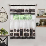 Black Home Sweet Modern Farmhouse 3-PIECE Window Curtain Tier Pair Valance New. Price: $27.99.