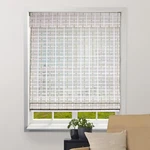 Arlo Blinds Sheer Bamboo Roman Shades With Valance - Whitewash, 35" X 60" New. Price: $49.99.