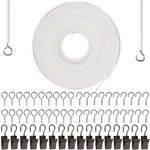 White Curtain Wire 10 Meter Wall Decor Picture Hanging Kit With 20 Pairs Of S... New. Price: $23.82.