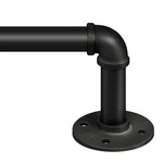 Zeerobee Curtain Rods For Windows 48 To 84, 1 Inch Industrial Wrap Around Bla... New. Price: $28.50.