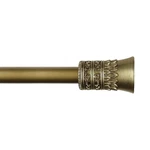 1" Diameter Adjustable Single Drapery Curtain Rod With Tribale Finials, 28"-120" New. Price: $34.01.