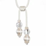 Double Glass Ball Tassel Tie Back In White By Trimland New. Price: $14.72.