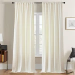 Joydeco White Velvet Blackout Curtains 90 2 Panels Thermal Insulated Drapes New. Price: $23.25.